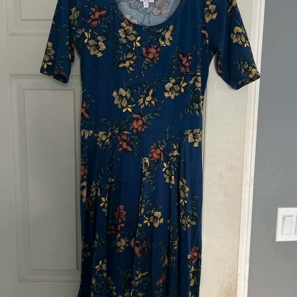 Blue floral dress